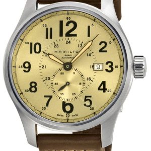 Hamilton Herrklocka H70655723 Khaki Field Beige/Läder Ø44 mm