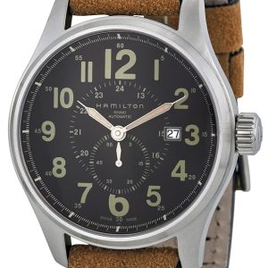 Hamilton Herrklocka H70655733 Khaki Field Svart/Läder Ø44 mm