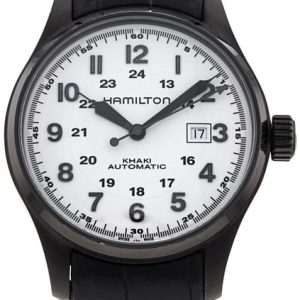 Hamilton Herrklocka H70685313 Khaki Field Vit/Gummi Ø44 mm