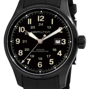 Hamilton Herrklocka H70685333 Officer Svart/Gummi Ø44 mm