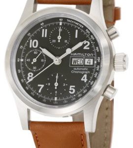 Hamilton Herrklocka H71416533 Khaki Svart/Läder Ø38 mm