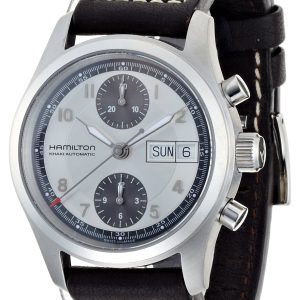 Hamilton Herrklocka H71466553 Field Silverfärgad/Läder Ø38 mm