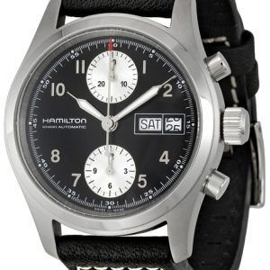 Hamilton Herrklocka H71466733 Khaki Field Svart/Läder Ø38 mm