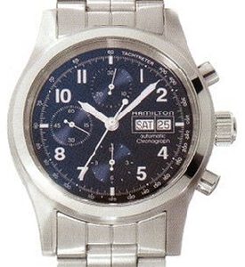 Hamilton Herrklocka H71516147 Khaki Blå/Stål Ø42 mm