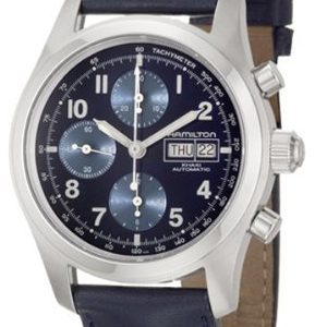 Hamilton Herrklocka H71516643 Khaki Blå/Läder Ø42 mm