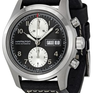 Hamilton Herrklocka H71566733 Khaki Field Svart/Läder Ø42 mm