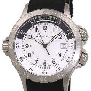 Hamilton Herrklocka H74551313 Khaki Vit/Gummi Ø42 mm