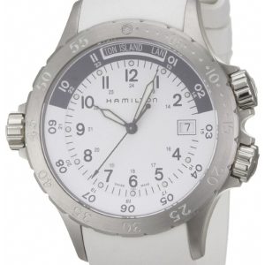 Hamilton Herrklocka H74551913 Khaki Vit/Gummi Ø40 mm