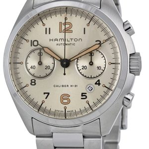 Hamilton Herrklocka H76416155 Khaki Vit/Stål Ø41 mm