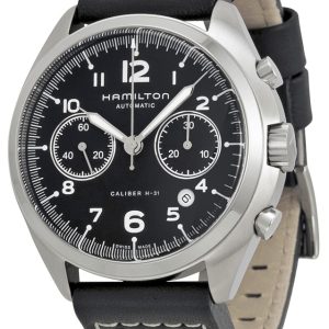 Hamilton Herrklocka H76416735 Pilot Svart/Läder Ø41 mm