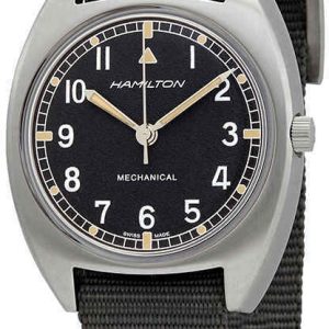 Hamilton Herrklocka H76419931 Khaki Aviation Svart/Textil Ø36 mm