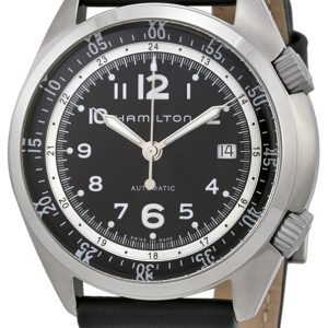 Hamilton Herrklocka H76455933 Khaki Svart/Läder Ø41 mm