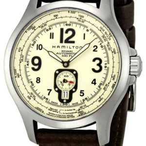 Hamilton Herrklocka H76515523 Khaki Beige/Läder Ø44 mm