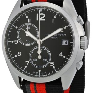 Hamilton Herrklocka H76552933 Khaki Pioneer Svart/Textil Ø44 mm