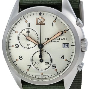 Hamilton Herrklocka H76552955 Aviation Silverfärgad/Textil Ø41 mm