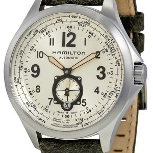 Hamilton Herrklocka H76655723 Aviation Beige/Läder Ø45 mm