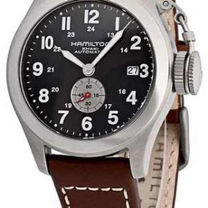 Hamilton Herrklocka H77415533 Khaki Svart/Läder Ø40 mm