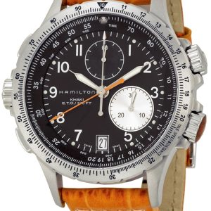 Hamilton Herrklocka H77612933 Khaki ETO Svart/Läder Ø42 mm