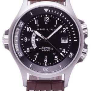 Hamilton Herrklocka H77615533 Khaki Svart/Läder Ø42 mm