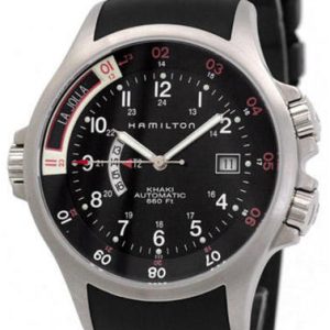 Hamilton Herrklocka H77635333 Khaki Svart/Gummi Ø42 mm