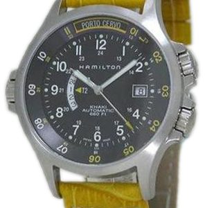 Hamilton Herrklocka H77645533 Khaki Svart/Läder Ø42 mm