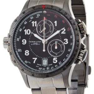 Hamilton Herrklocka H77672133 Aviation Svart/Stål Ø44 mm