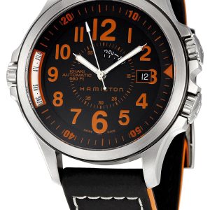 Hamilton Herrklocka H77695733 Nav Below Zero Svart/Läder Ø43 mm