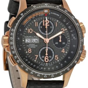 Hamilton Herrklocka H77696793 Khaki X-Wind Svart/Läder Ø44.5 mm