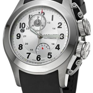 Hamilton Herrklocka H77716353 Navy Frogman Silverfärgad/Gummi Ø42 mm