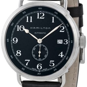 Hamilton Herrklocka H78415733 Khaki Navy Pioneer Svart/Läder Ø40 mm