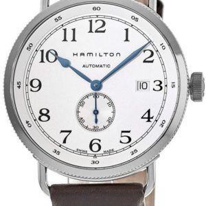 Hamilton Herrklocka H78465553 Khaki Navy Pioneer Silverfärgad/Läder