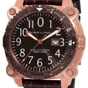 Hamilton Herrklocka H78525533 Khaki Belowzero Brun/Läder Ø46 mm