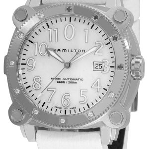 Hamilton Herrklocka H78595913 Khaki Vit/Läder Ø42 mm