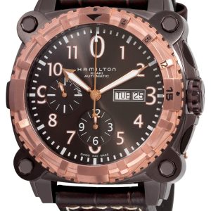 Hamilton Herrklocka H78626583 Khaki Belowzero Brun/Läder Ø46 mm