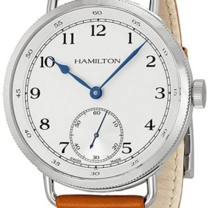 Hamilton Herrklocka H78719553 Khaki Navy Pioneer Vit/Läder Ø46 mm