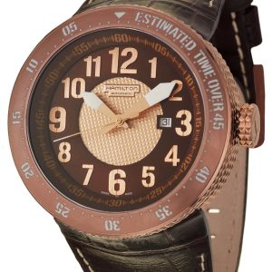 Hamilton Herrklocka H79745583 Khaki Base Jump Brun/Läder Ø51 mm