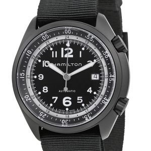 Hamilton Herrklocka H80485835 Khaki Svart/Textil Ø41 mm