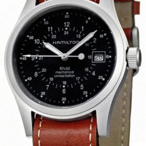 Hamilton Herrklocka H91459533 Khaki Svart/Läder Ø38 mm