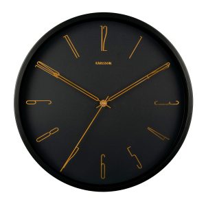 Karlsson Bell Numbers Metal Wall Clock Väggklocka KA5898BK - Unisex - 35 cm - Quartz