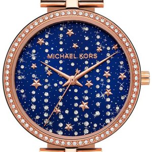 Michael Kors 99999 Damklocka MK4451 Blå/Roséguldstonat stål Ø34 mm