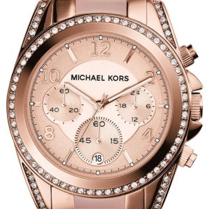 Michael Kors Blair Damklocka MK5943 Roséguldstonad/Resinplast Ø39 mm