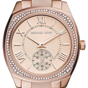 Michael Kors Bryn Damklocka MK6135 Roséguldstonad/Resinplast