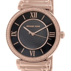 Michael Kors Catlin Damklocka MK3356 Svart/Roséguldstonat stål Ø34