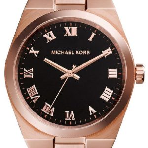 Michael Kors Channing Damklocka MK5937 Svart/Roséguldstonat stål