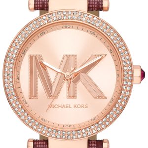 Michael Kors Damklocka MK2974 Parker Roséguldstonad/PVC