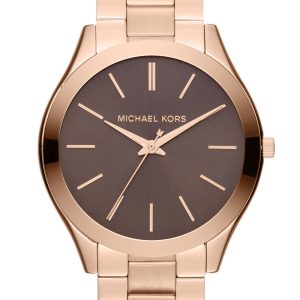 Michael Kors Damklocka MK3181 Runway Brun/Roséguldstonat stål Ø42