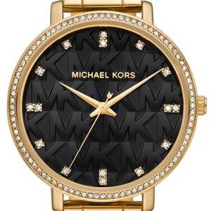 Michael Kors Damklocka MK4593 Pyper Svart/Guldtonat stål Ø39 mm