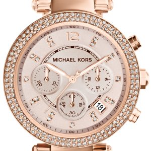 Michael Kors Damklocka MK5896 Parker Roséguldstonad/Roséguldstonat