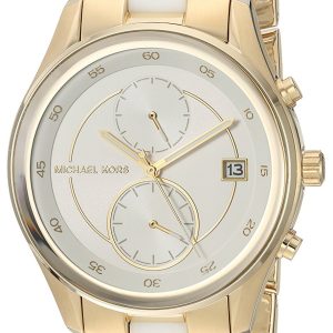 Michael Kors Damklocka MK6466 Vit/Gulguldtonat stål Ø40 mm