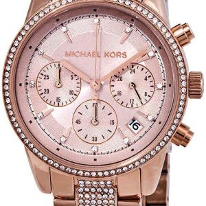 Michael Kors Damklocka MK6485 Ritz Roséguldstonad/Roséguldstonat